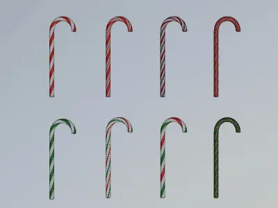 CandyCane1 Free low-poly 3D model