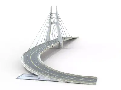 Bridge Road Game Ready 3D model