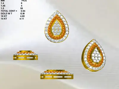 Women Earrings 3D print model