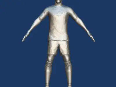 T-Pose Rigged Rudiger Germany Euro 2024 3D model