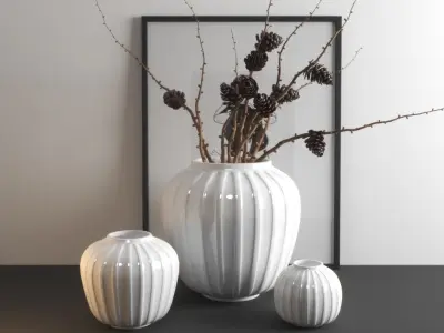 set1115 vases and pots 3D model