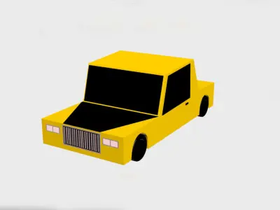 Group of game ready car models Low-poly 3D model