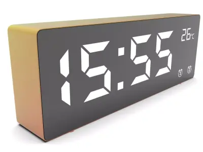 CLOCK PINKYELLOW WHITE Low-poly 3D model