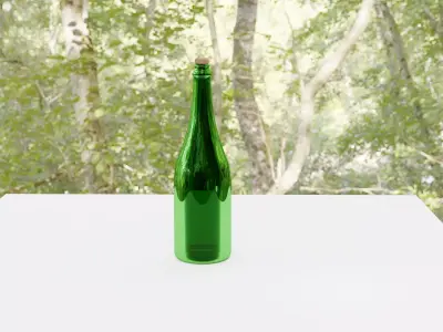 Champagne bottle Free low-poly 3D model