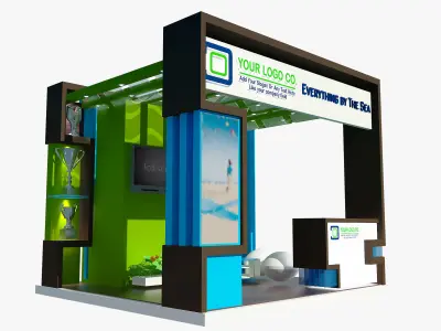  Booth Exhibition Stand a486  3D model