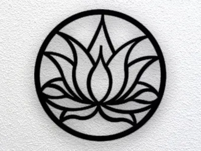 Flower Wall Art 3D print model 11