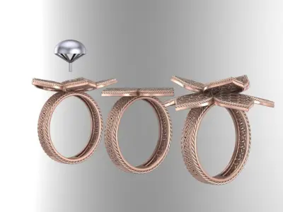 New arabic fuison rings 3D print model