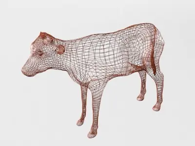Calf Mammal Low-poly 3D model
