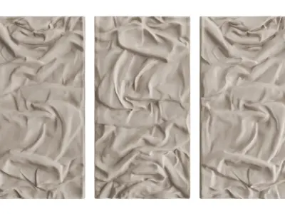 Wall Art Panel 02 Drapery  3D model