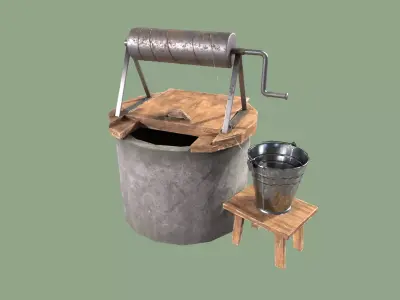 Old Well Low-poly 3D model
