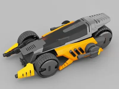 sci-fi vehicle 3D model