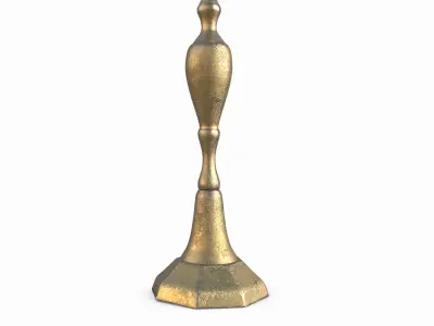 Candlestick brass in style of person 3D model
