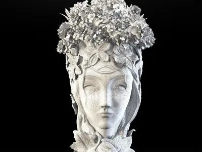 Face Vase decoration 6 3D model