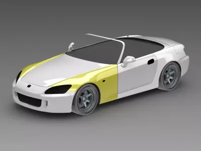 S2000 AP2 Front Fenders Exterior Surface Model 3D Laser-Scanned 3D model