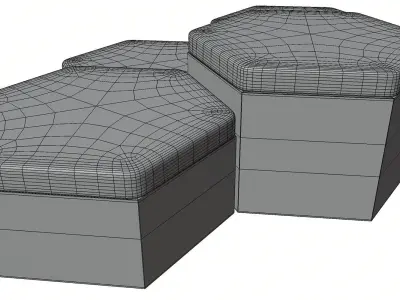 Wooden boxes HG2 3D model