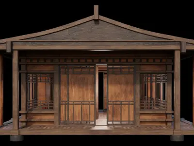 Medieval Houses 26- 4K Textures Game Ready Low-poly 3D model