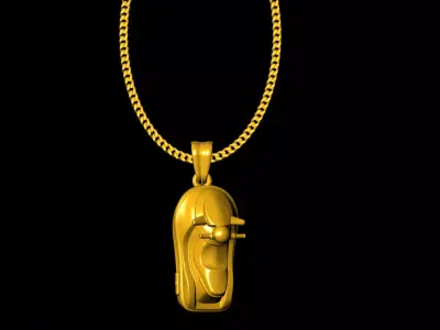 jet skis pendant charms - one inch pendant 3D print model