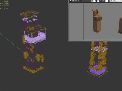 gAME castle - Watchtower 03 3D model