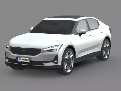 Polestar 2 2023 Low-poly 3D model