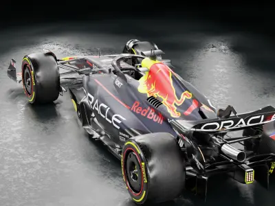 F1 2023 RedBull RB19 Low-poly 3D model