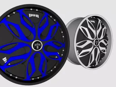 Wheels DUB Spinners Muse - S784 3D model