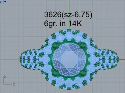Round Halo Ring 3626 3D print model