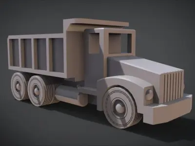 Construction Grade Toy Dump Truck 3D model