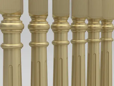Carved Baluster 3D model buy