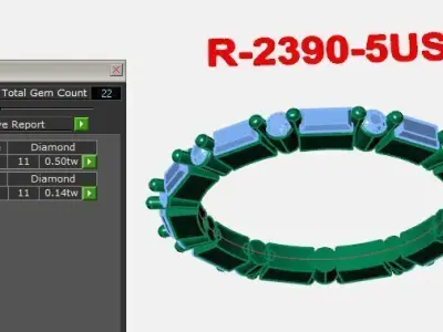 Band Ring 3D print model 16