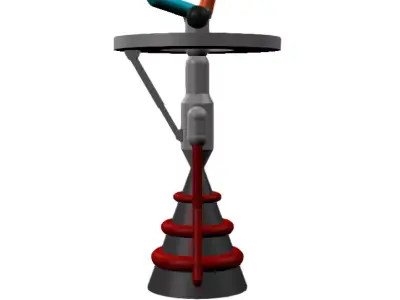 Chemical rocket engine Free low-poly 3D model