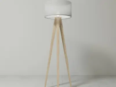 Set of seven decorative lamps Low-poly 3D model
