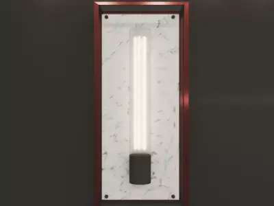 Wall Mounted Light - Marble Backplate Free 3D model