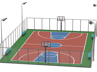 Basketball Court 2 3D model