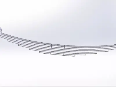leaf spring 3d model in solid works 3D model