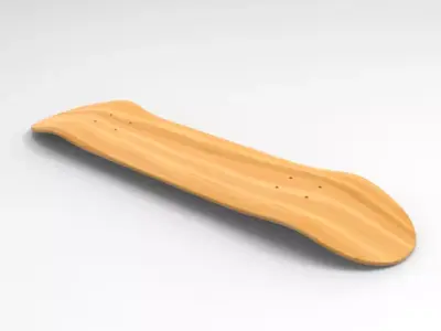 8 in Skateboard Deck Free 3D model