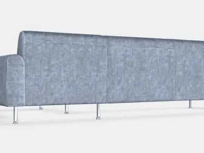 LANGARYD 3-seat sofa w chaise longue right Low-poly 3D model