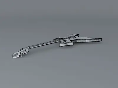 B C Rich Beast guitar Free 3D model