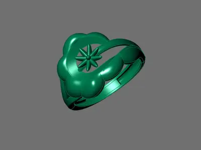 Plain Ring Women Ready STL 3DM Models Womens Rings 3D models 3D print model 53