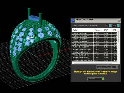 ANTIQUE LUXURY RING 3D PRINTABLE MODEL 3D print model