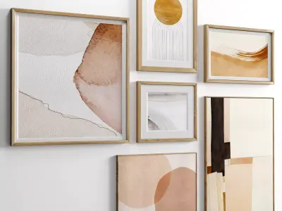 Minimal Photo Frame Set - 12 Low-poly 3D model