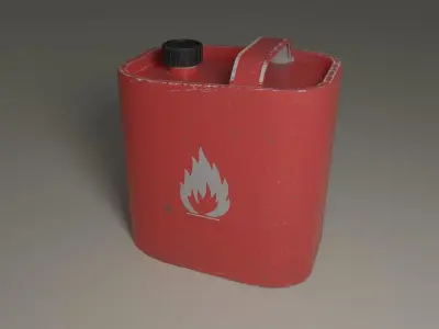Lowpoly jerrycan game ready canister Low-poly 3D model