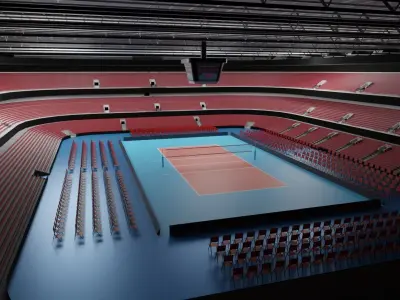 Volleyball Stadium Low-poly 3D model