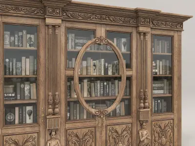 Classic European style Bookcase 3D model