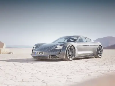 Electric German sport car unbranded 3D model