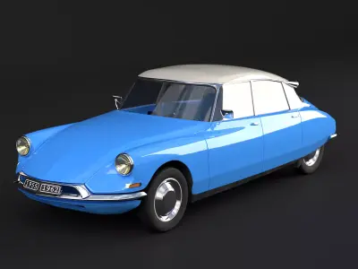 Citroen DS 19 Low-poly 3D model