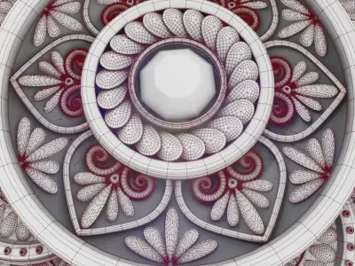 Mandala 3D with Blender Files Advanced Procedural Material 3D model