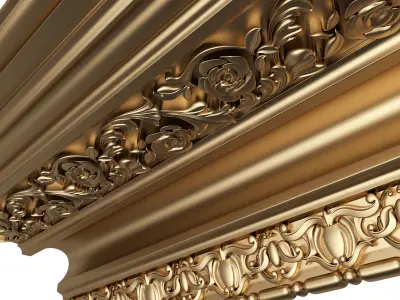 Cornice Decoration Molding 06 Low-poly 3D model