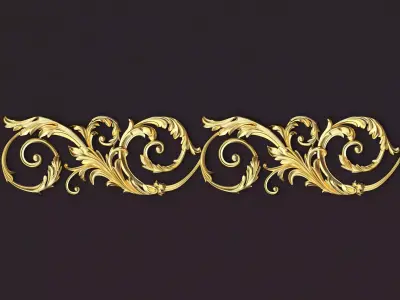 Central decor ornament for furniture 3D model 660