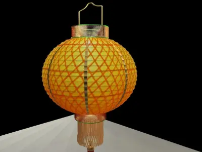 Chinese red lantern 3D model 53