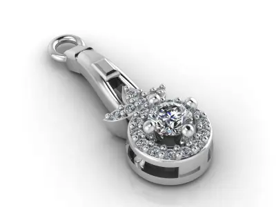 Mini Set Ring Pendant Earrings STL 3DM Womens Jewelry 3D print model